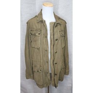 Free People Not Your Brothers Surplus Jacket Military Women’s S Moss Green